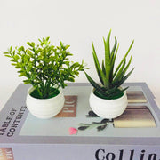 Artificial Green Plants Potted Artificial Flowers Small Ornaments