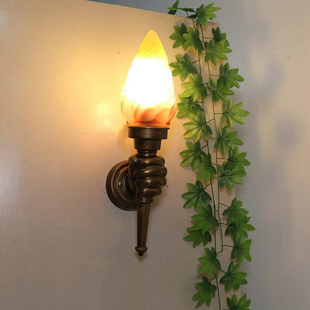 Creative torchbearer wall lamp
