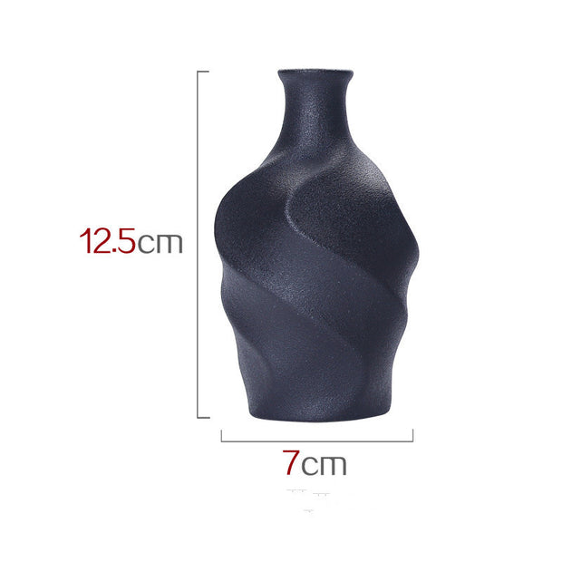 Ceramic vase simulating dry flower vase